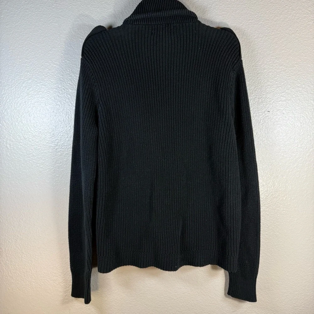 Ralph Lauren Men's Black Button-Up Sweater SZ:L
